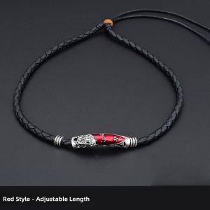 KELANXI | Fashionable Tough Mens Black Rope Necklace