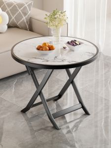 ZHUSHANXIA | Folding Table for Home Dining Square and Round Small Space Durable Stainless Steel