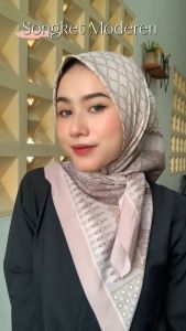 HIJAB SEGI EMPAT MOTIF / JILBAB VOAL MOTIF / KERUDUNG MOTIF SERAGAMAN