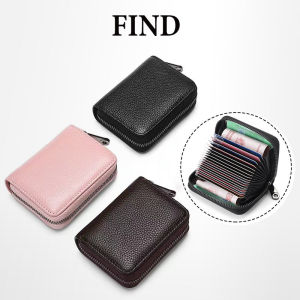 Men Wallets with zipper card holder Multifunctional large-capacity credit card case anti-magnetic Wowen card holder