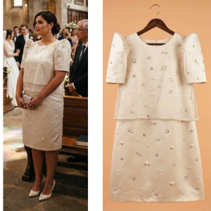 Allure Plus Clothing RAYA Filipiniana Dress Cream/Off white with Overlay