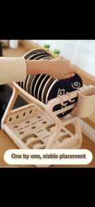 DuduMart  2 Layer Plastic Dish Rack Sink Draining Shelf Kitchen Shelves Kitchenware