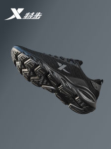 Giày Chạy Bộ Nam XTEP 2025 Mùa Hè Thoáng Khí Hấp Thụ Sốc Lưới Giày Chạy Bộ Màu Đen Giày Thể Thao Thoáng Khí Nhẹ