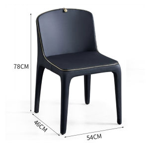 DUOBAOFUXING | Design Italian Minimalist Modern Dining Chair Black