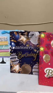 Paper Bag Besar Glitter Birthday 25.5x9.5x31.5 / Tas Tali Glitter Tas Kado