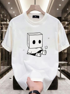 Áo Thun Cotton Tay Ngắn Phong Cách Mỹ Thời Trang Nam Mùa Hè in Họa Tiết Cổ Tròn Rộng Rãi Đa Năng Thoải Mái Thoáng Khí