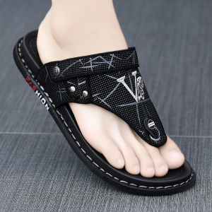 Flip-Flops Mens Summer Outdoor Non-Slip Men Vietnam Flip-Flops Summer Outdoor Driving Athleisure Sandals