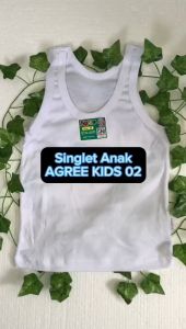 Grosir 12 Pcs Singlet Kaos Dalam Anak Laki Laki Putih Katun | Kaos Dalaman Anak Sekolah Agree St02