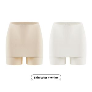 miiow | MiiOW Womens Seamless Ice Silk Safety Pants Thin Non-Rolling Edge Abdomen Lifting Butt Covering Triangle Area Underwear