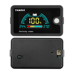 DC 8-100V LCD color screen displaytwo-wire voltage power indicator for ternary/lithium iron/acid batteries temperature display