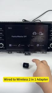 2IN1 Wireless CarPlay Android Auto Adapter Dongle Smart Mini Box Plug&Play Universal For Ford VW Toyota Nissan Honda Benz Mazda