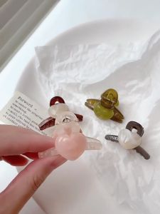 4.5cm Korea Hair Claw Hairpin Cross Hair Claw Hair Accessories Mini Hair Clip Acetate Geometric Hair Crab Jelly Color