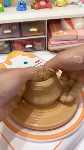 SKISOPGO Electric Pottery Machine for Kids - DIY Soft Clay Craft Tool Kit | No-Baking Educational Toy Gift