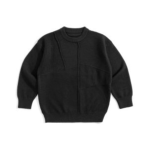 Mens round Neck Knitwear Sweater Retro New Years Top Winter Casual Long Sleeve Youth Fashion Design Sensation New Arrival