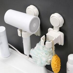 Suction Cup Hair Dryer Bracket Storage Rack Punch-Free Rotate Bean Bag Storage Rack Handy Gadget Hair Dryer Rack Storage Rack