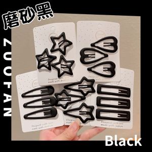 Matte Star Side Hair Clip Womens New 2024 Forehead Bangs Hair Card Heart Shaped BB Hair Clip Elegant Hair Accessories