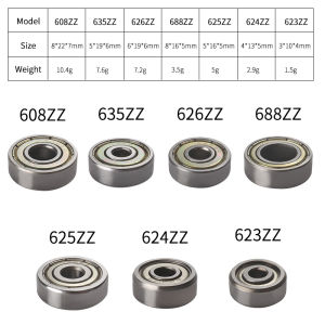 10pcs Miniature Bearings 685zz 608z 625ZZ Silent Small Bearing Deep Groove Mini Ball Bearing Carbon Steel for Skateboard Scooter