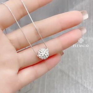 Dây chuyền bông tai nữ Eleanor Accessories bộ trang sức đính đá phụ kiện trang sức 8841