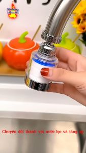 Bộ Lọc Nước Đầu Lọc Nước Tại Vòi Tăng Áp Xoay 360 Độ Lọc Nước Tại Vòi Chậu Rửa Tiện Dụng