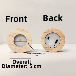 Portable USB Charging Wooden LED Lamp Colorful Dimming Crystal Ball Night Light Touch Control Illuminated Base Home Decor Lighting