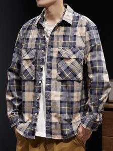 American Handsome Retro Gingham Long-Sleeved Shirt: A Comprehensive Guide
