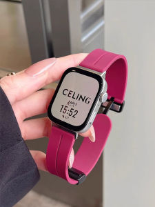 Fashionable Silicone Watchband Foldable Magnetic Clasp for Huawei Fit3 Fit4 Smart Watch Breathable Wristband Accessory