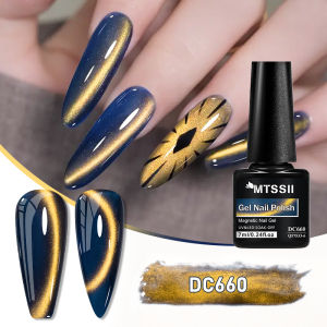 7ml Golden Gems Magnetic Nail Gel Polish Soak Off Nail Salon Supplies Varnish UV LED Manicure Nail Art Decorations Long Lasting