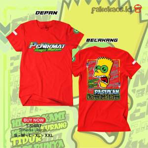 Kaos PASUKAN JAM MALAM penikmat angin malam (tebal bahan combed 24s)
