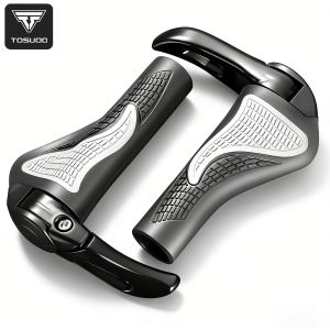 TOSUOD Bicycle Grips MTB Mountain Bike Handlebar Grips Horns Shofar Vice Handle Bike Grips Shockproof Rubber Cycling Grips