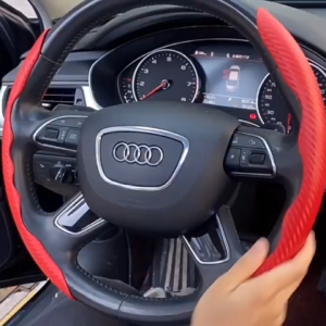 Universal Car Steering Wheel Cover Skidproof Auto Steering-Wheel Cover 38cm Breathable Anti Slip Carbon Fiber