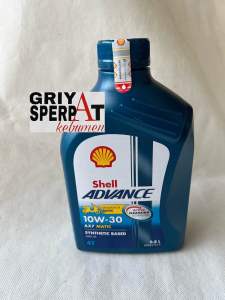 Oli shell Advance 10W-30 4x7 matic 08 Liter original