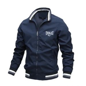 2026 spring and autumn mens stand collar casual zipper business jacket outdoor sports jacket waterproof and windproof