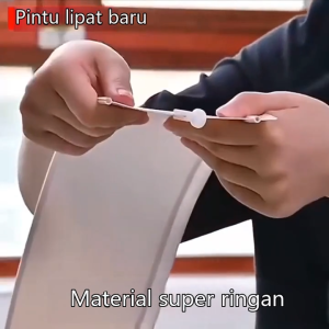 VIBE Pintu Lipat PVC / Folding Door PVC Tahan Air untuk Kamar Mandi & Dapur - Pembatas Ruang Minimalis Hemat Tempat Anti Rayap Mudah Dibersihkan Geser Halus