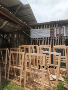 Stand Banner Kayu | Stand Banner Lipat Dua Sisi | Stand dua sisi | Stand segitiga