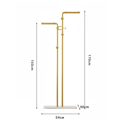 Retro Style Floor Mounted Metal Coat Rack for Entryway Bedroom Home Use Corner Clothes Storage Organizer Iron Material