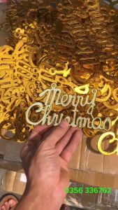 Khung chữ Merry Christmas trang trí Giáng sinh Noel