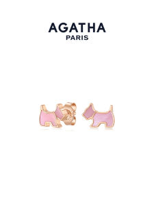 AGATHA | Dopamine French Luxury Dog Mother of Pearl Design Silver Earrings