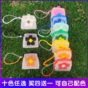 Mini Candy Colored Macaron Material Beaded Handbag DIY Craft Kit Popular Clutch Purse Soft Handle Fresh Sweet Style Online Exclusive