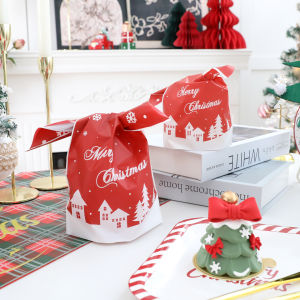 Christmas Candy Bag Santa Claus Holiday Gift Packaging Handbag Snack Bag Peaceful Night Christmas Decoration Supplies