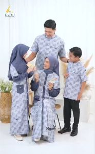 SARIMBIT LUBI 2025 GIRIMERU FAMILY NAVY TERBARU GAMIS & KOKO KELUARGA LEBARAN KEKINIAN TERMURAHH