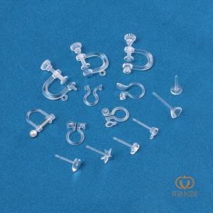 โปร่งใสต่างหูแปลงชุด DIY เครื่องประดับทําด้วยมือวัสดุอุปกรณ์เสริม No Pain เกณฑ์การออกแบบสกรูที่มองไม่เห็น