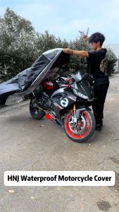 HNJ Motorcycle Cover 210D Selimut Motor 7 Size Heavy Duty Waterproof Anti-Theft UV Dust Proof Electric Bike Cover