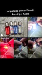 LAMPU LED STOP JELLY 32 MATA GEPENG KEDIP LAMPU REM LED PIRAMID RUNNING BISA SEMUA MOTOR UNIVERSAL