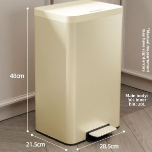 Pedal-operated Stainless Steel Trash Can