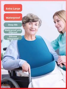 Waterproof Feeding Bib for Elderly and Adults