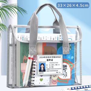 JIELI | Waterproof Transparent Exam Storage File Bag
