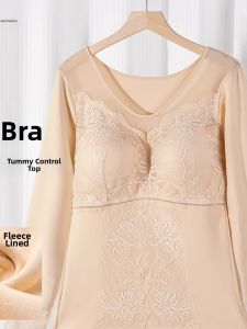 chaqi | Padded Thermal Underwear Body Shaping Slimming No Bra Needed Long Sleeve