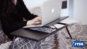 Bàn laptop | JYSK Mern | gỗ công nghiệp | đen | D60xR34xC23/27cm