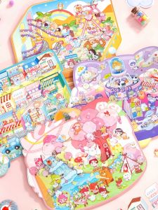 สติ๊กเกอร์สร้างวิสัยทัศน์ขนาดใหญ่ 3D ความท้าทายสูง ติดกระดาษทราย ลายการ์ตูนน่ารัก ตัวอย่างการติดตั้ง วัสดุอื่นๆ