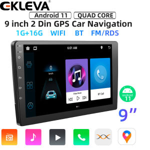 EKLEVA 10 Inch 2 din Car Radio Android 11 Universal GPS Navigation Bluetooth Carplay 2.5D Touch Split Screen Wifi Car Audio Stereo Player FM USB Car Multimedia Player